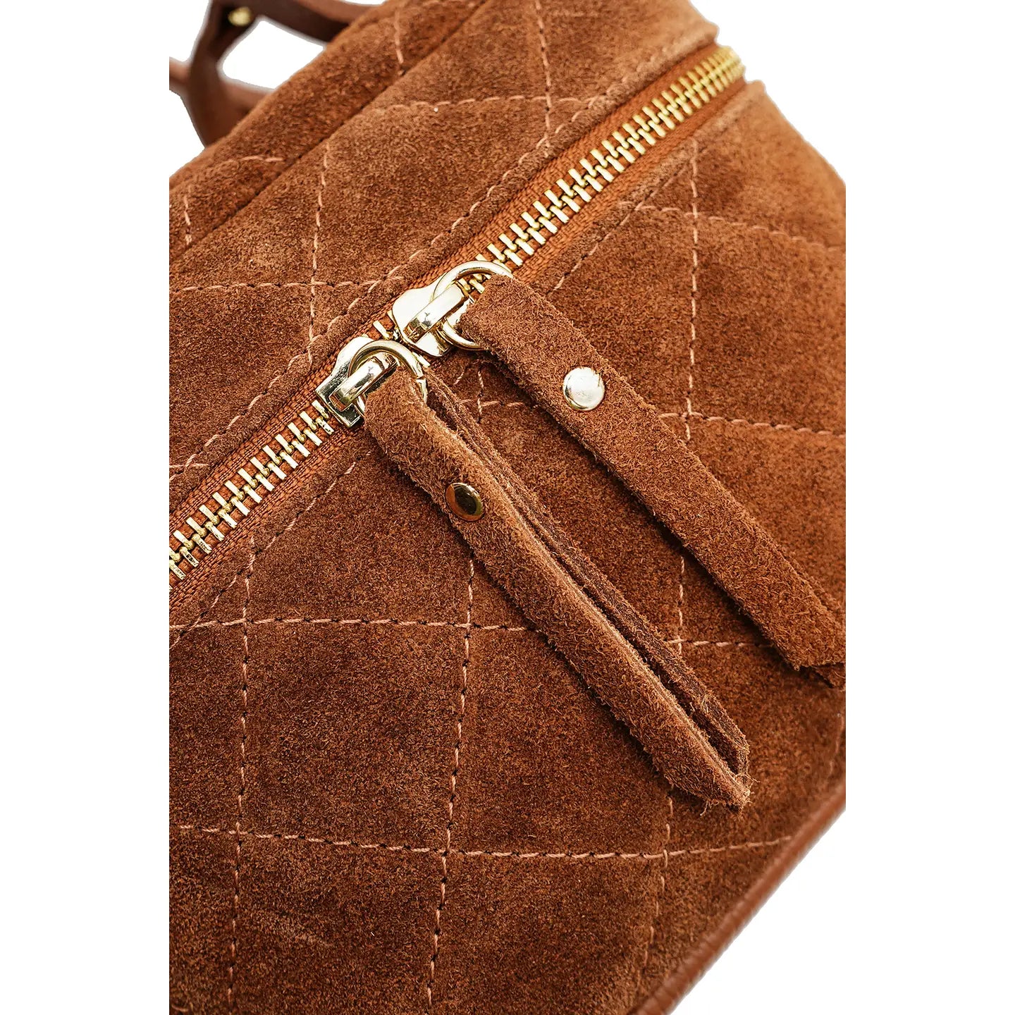 Elita Suede Bag - Camel