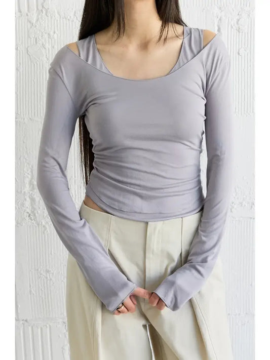 The Madison Top - Light Grey