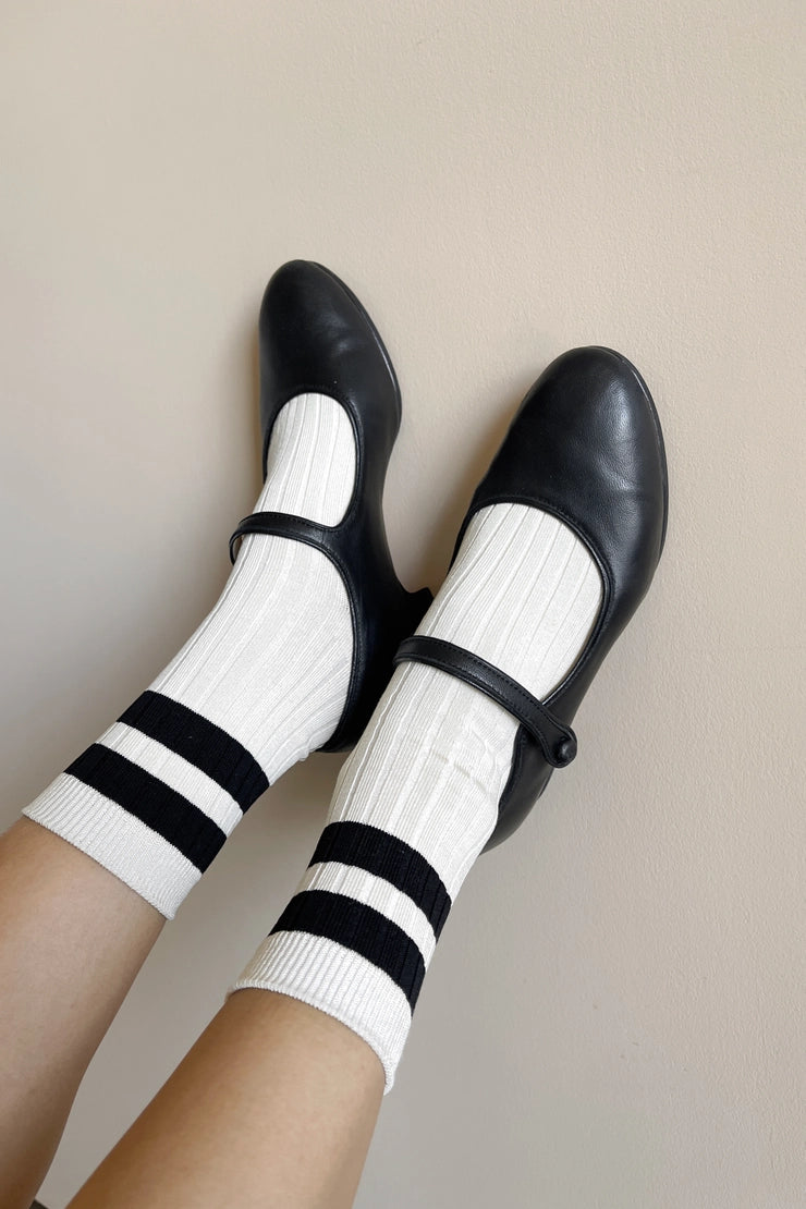 Le Bon Shoppe - Her Socks - Varsity - Cream & Black