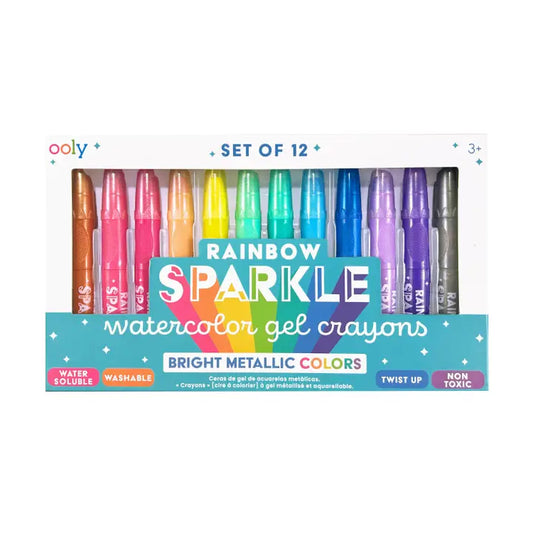 Ooly - Rainbow Sparkle: Watercolor Gel Crayons - Set of 12