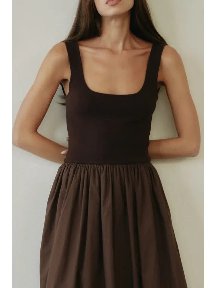 The Bella Dress - Brown