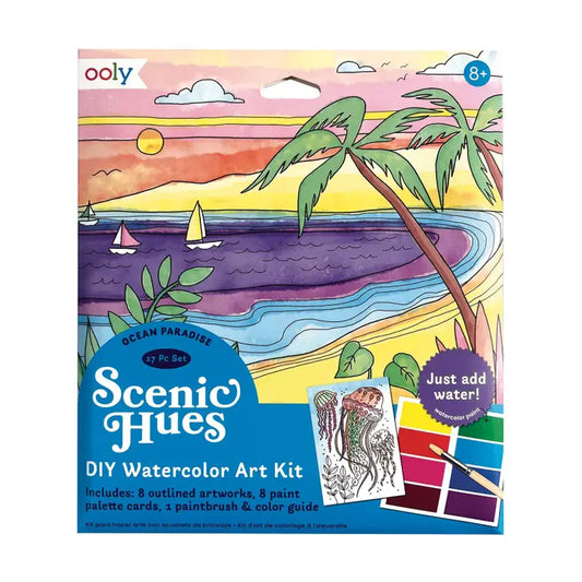 OOLY - Scenic Hues D.I.Y. Watercolor Kit - Ocean Paradise