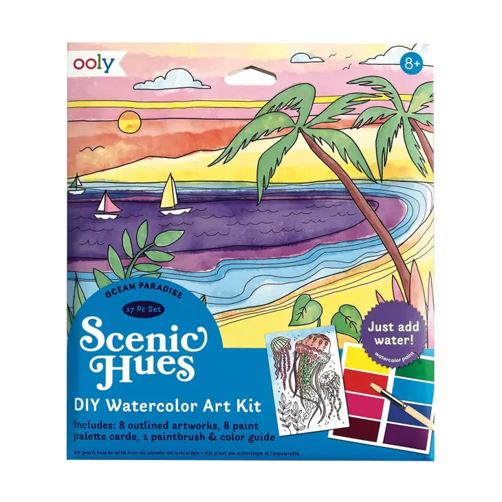 OOLY - Scenic Hues D.I.Y. Watercolor Kit - Ocean Paradise