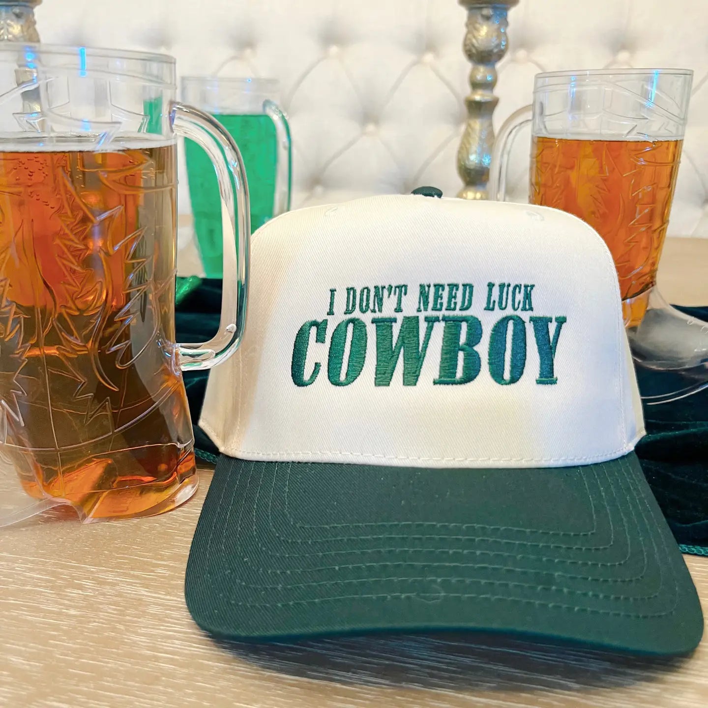 I Don't Need Luck Cowboy Trucker Hat