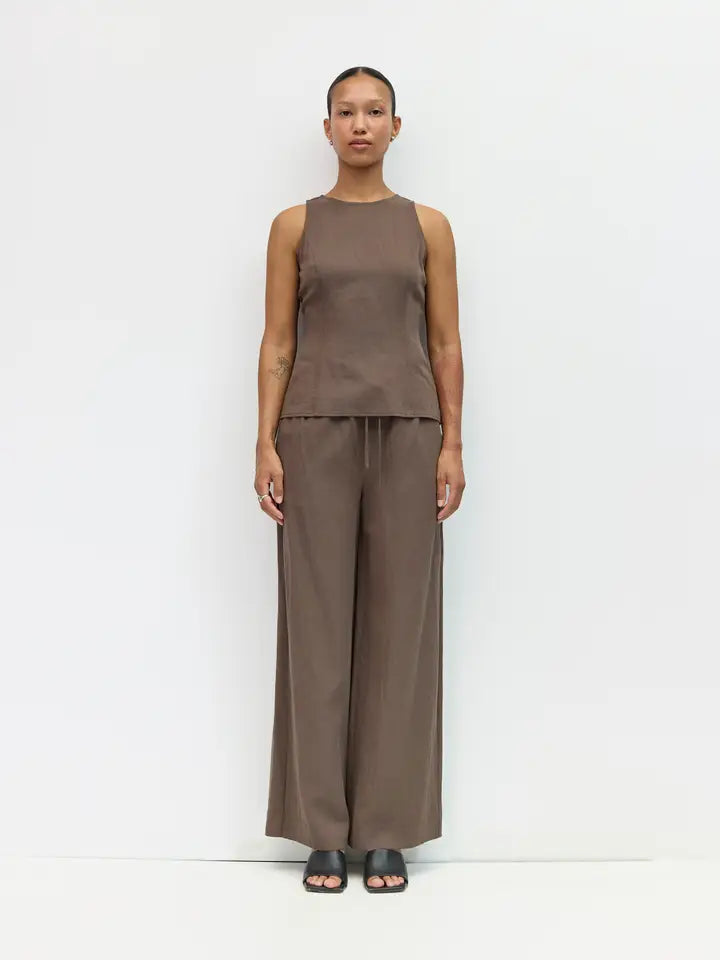 Drawstring Pants - Brown