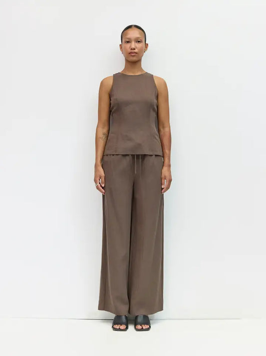 Drawstring Pants - Brown