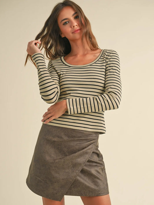 Round Neck Long Sleeve - Stripe