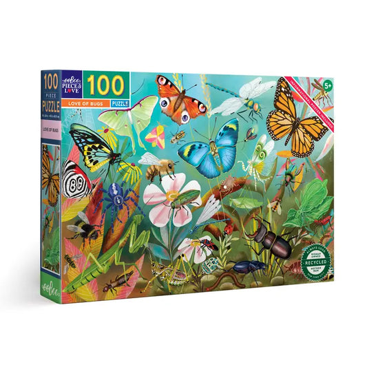 eeBoo - 100 Piece Puzzle - Love of Bugs