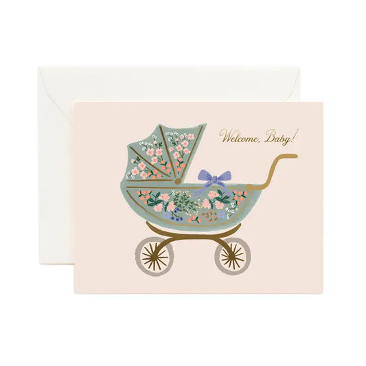 Rifle Paper Co. - Baby Card - Floral Pram