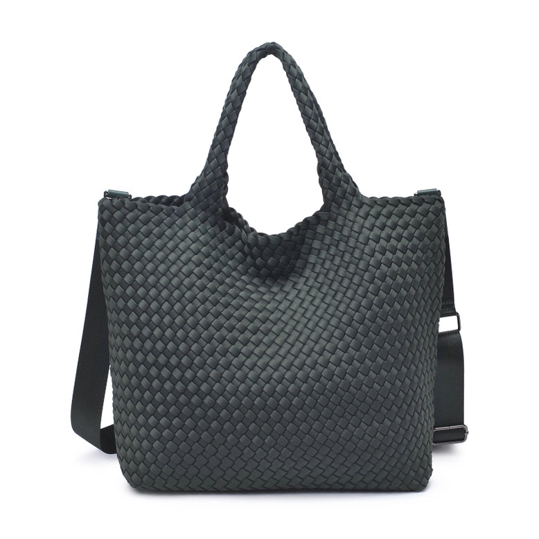 Sol and Selene: Sky's The Limit - Medium Woven Neoprene Tote - Olive