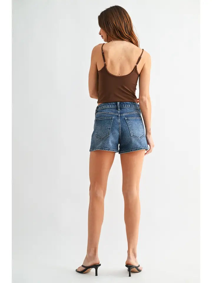 Classic Hem Short - Medium Denim