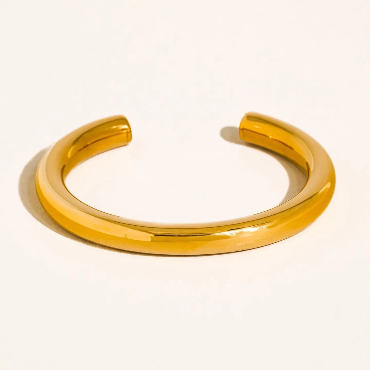 Roussel 18K Gold Non-Tarnish Classic Cuff Bangle - Yellow Gold