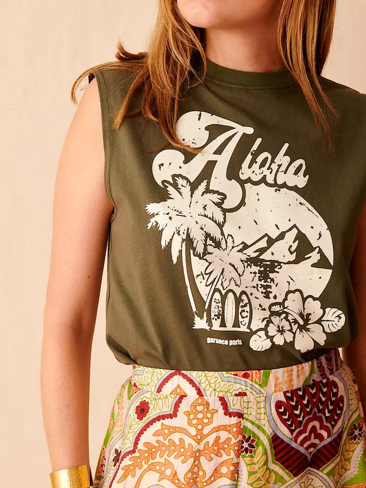 Sirop Sleeveless Top - Aloha - Kaki