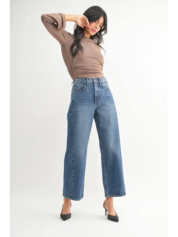 Barrel Jean Twist - Dark Denim