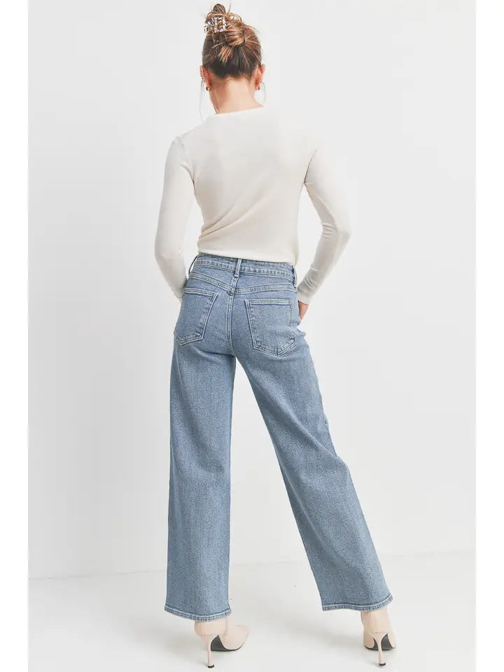 High Rise Full Length Jean - Light Denim