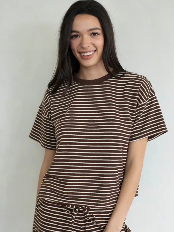 Striped T-Shirt - Brown