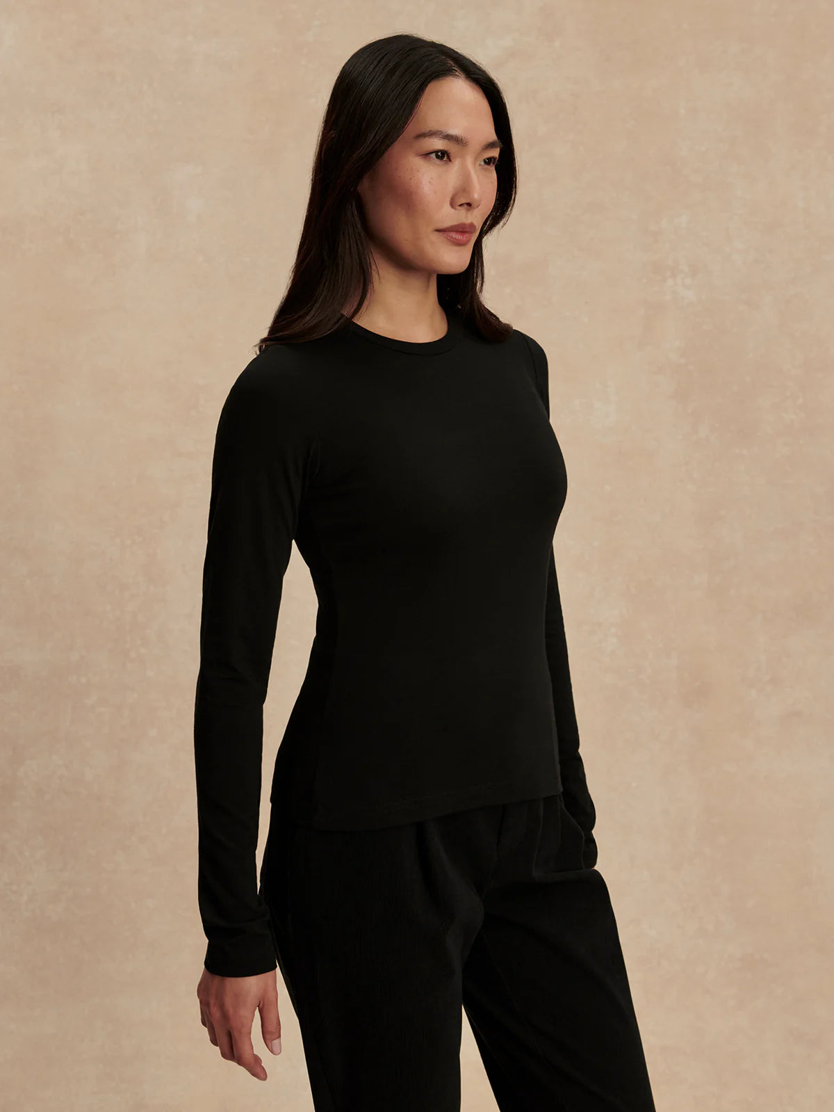 Varley - Edna Long Sleeve Fitted Tee - Black