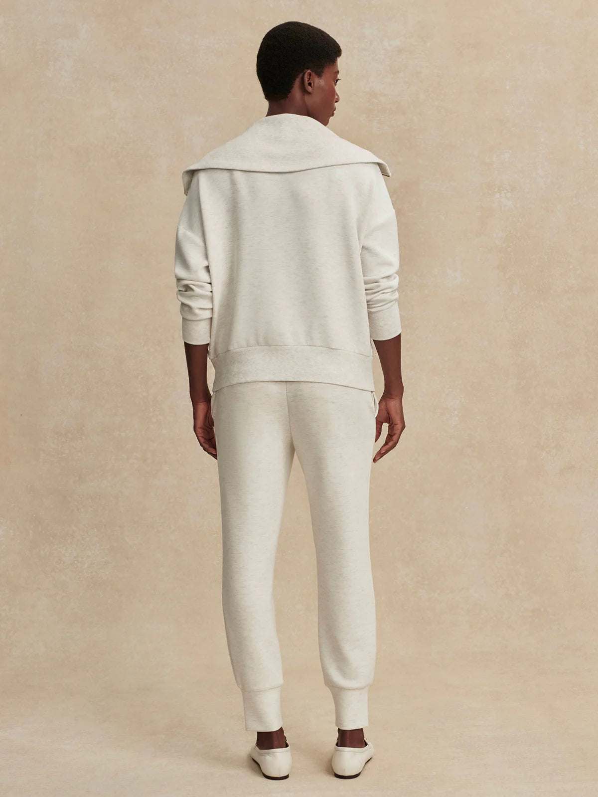 Varley - Slim Cuff Pant - Ivory Marl - 27.5"