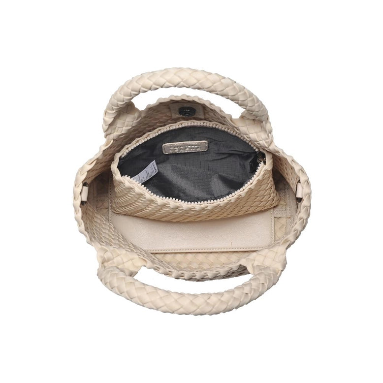 Sky's The Limit - Small Woven Neoprene Crossbody - Cream