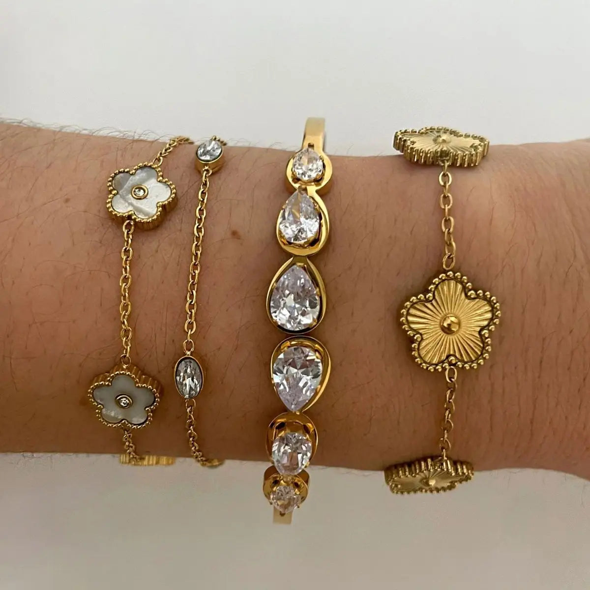 Gold Floral Bracelet