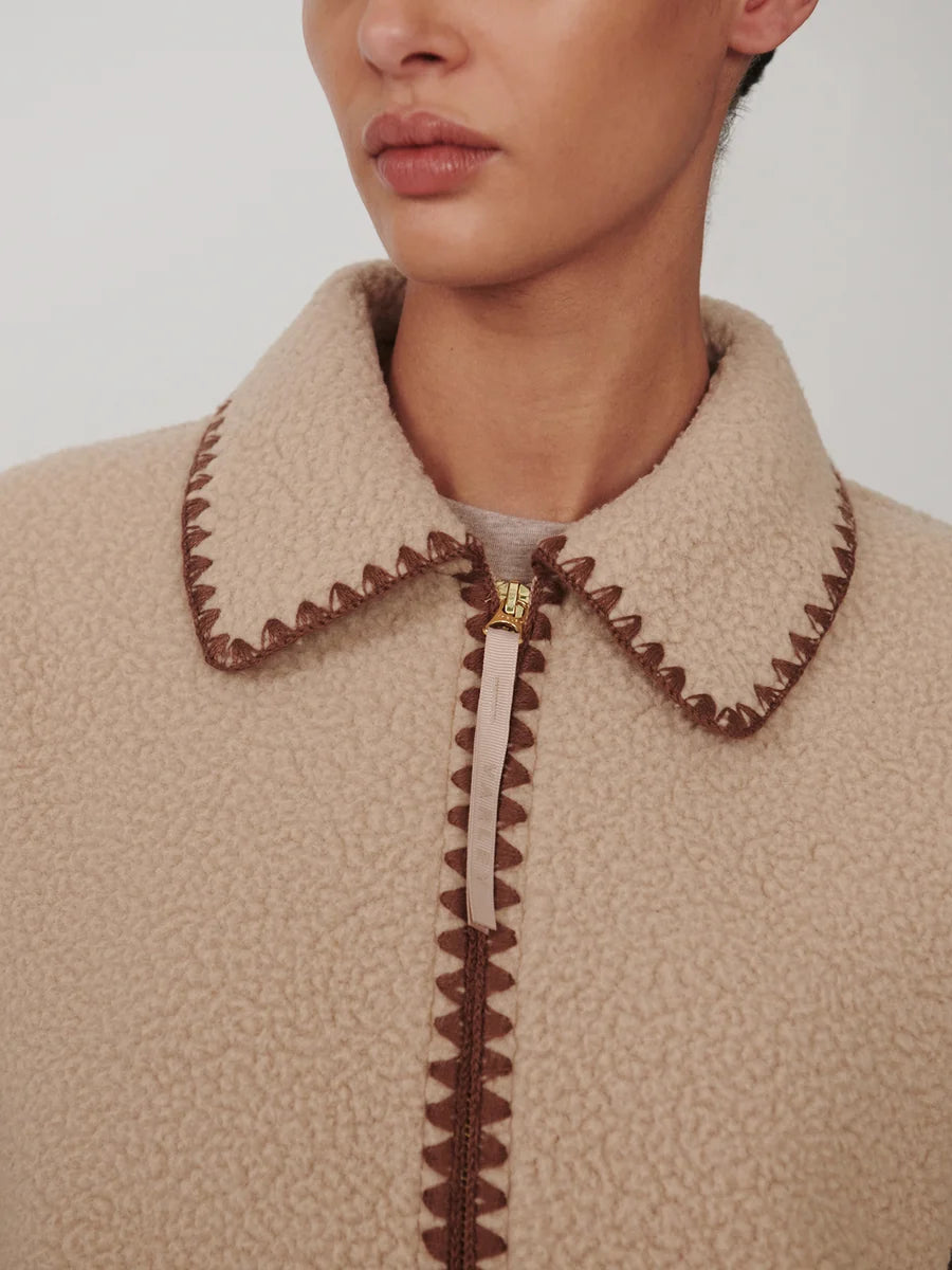 Varley - Ruiko Zip Through Fleece - Light Taupe