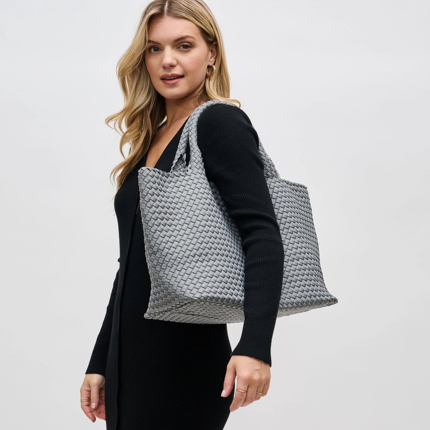 Sol and Selene: Sky's The Limit - Large Woven Neoprene Tote - Grey