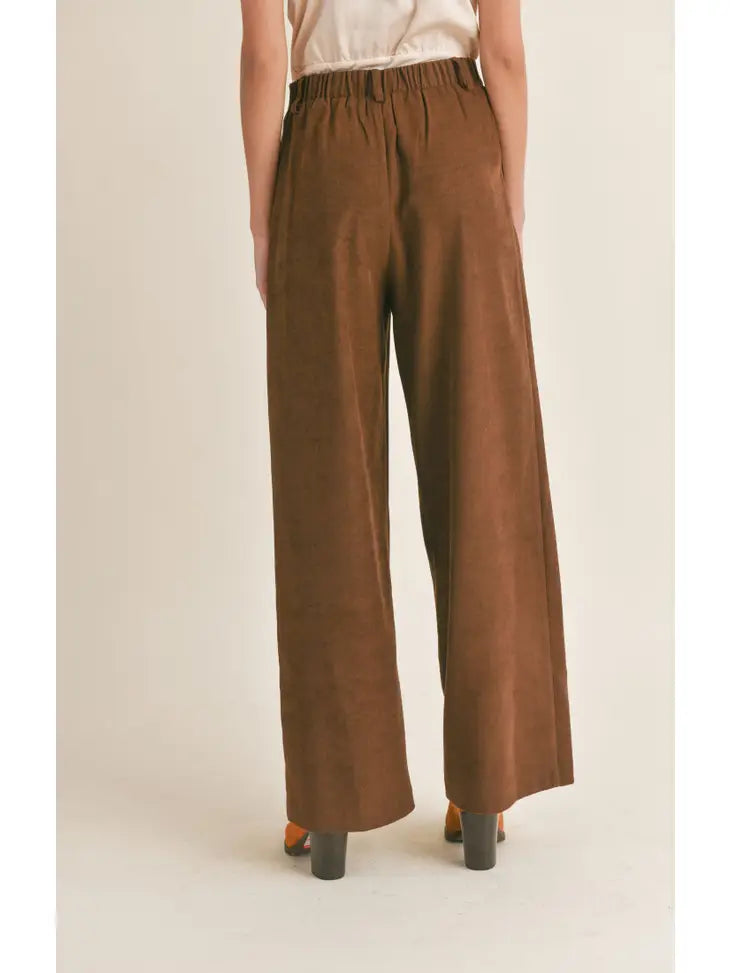 Meet Me Pleated Pants - Brown