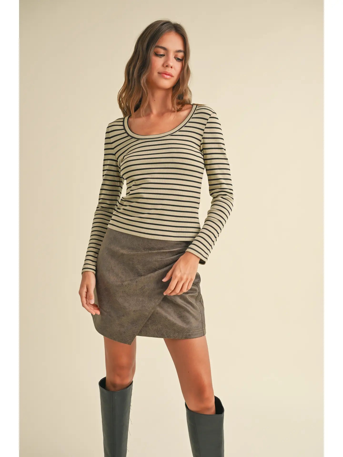 Round Neck Long Sleeve - Stripe