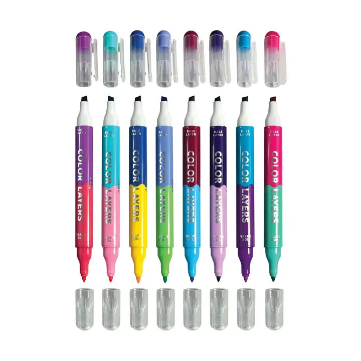 Ooly - Color Layers: Double-Ended Layering Markers - Set of 8