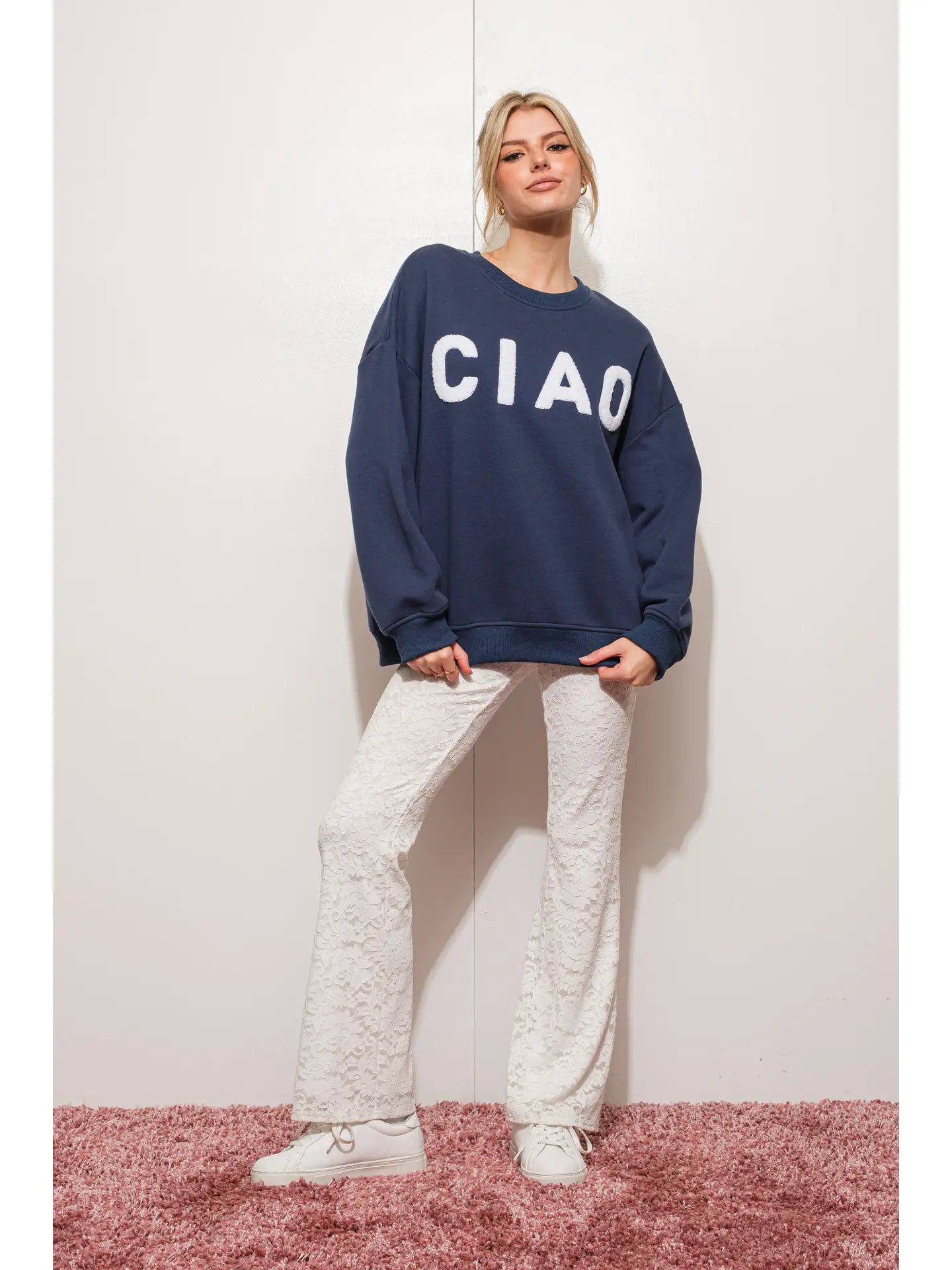 Ciao Patch Sweatshirt - Navy