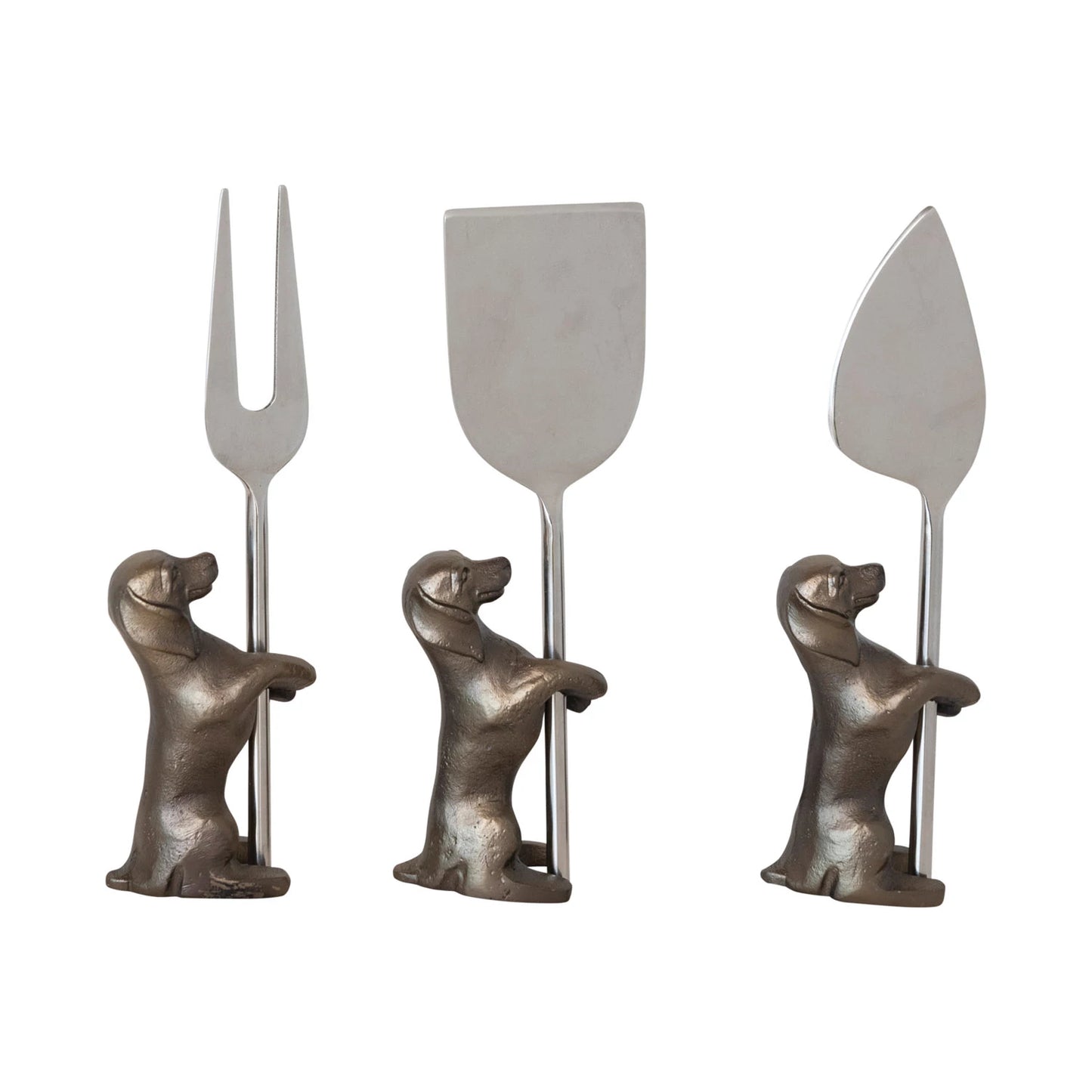 Cheese Knives with Dog Stands - Set of 6