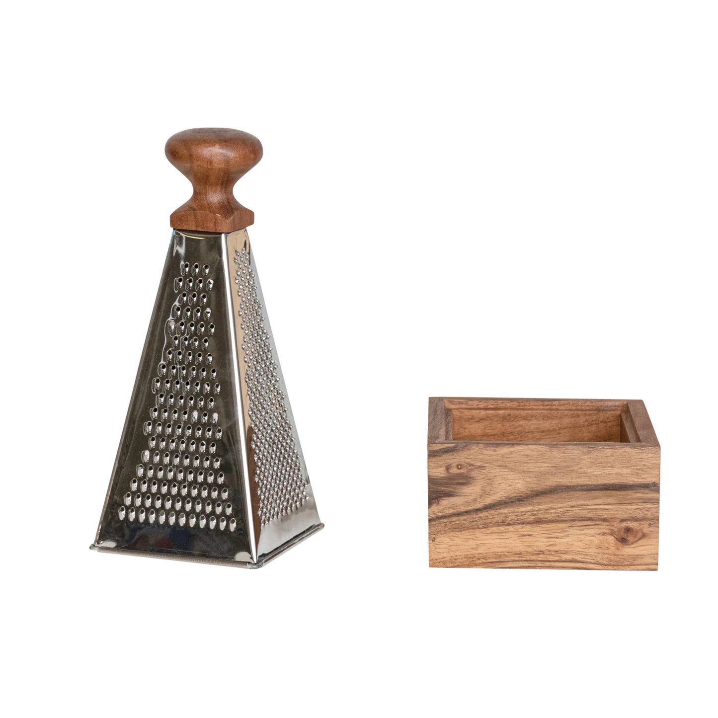 Acacia Wood & Stainless Steel Grater