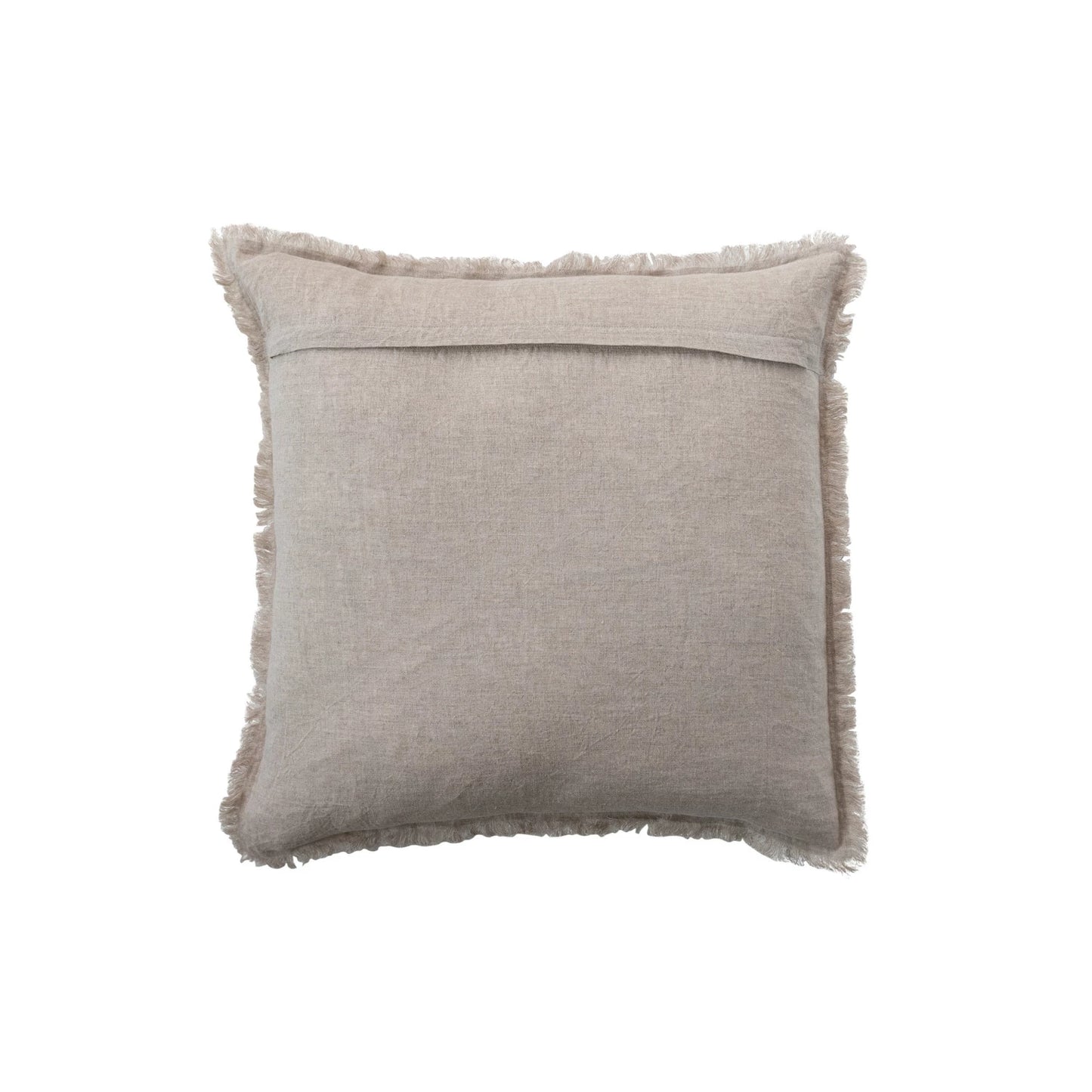Square Stonewashed Linen Pillow - Natural