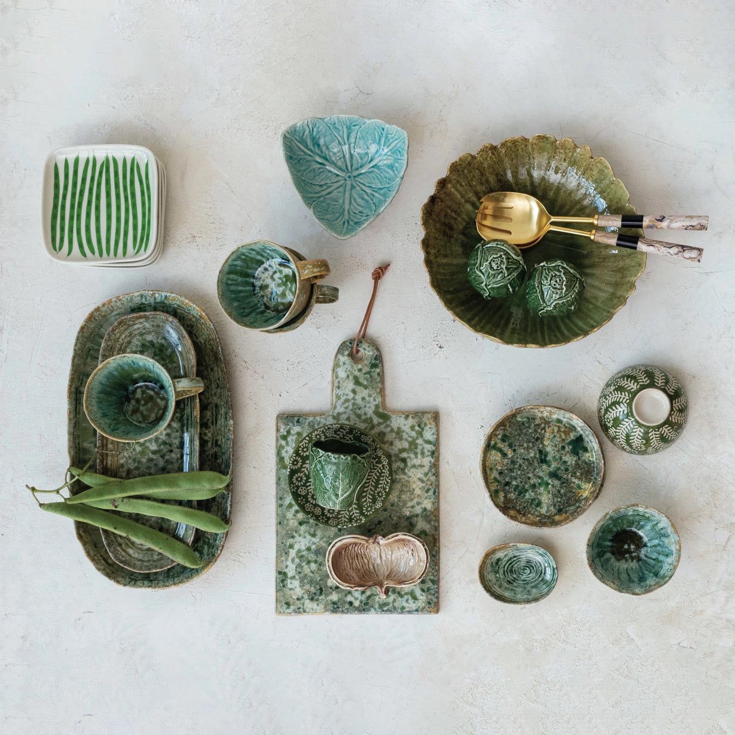 Stoneware Platter - Green