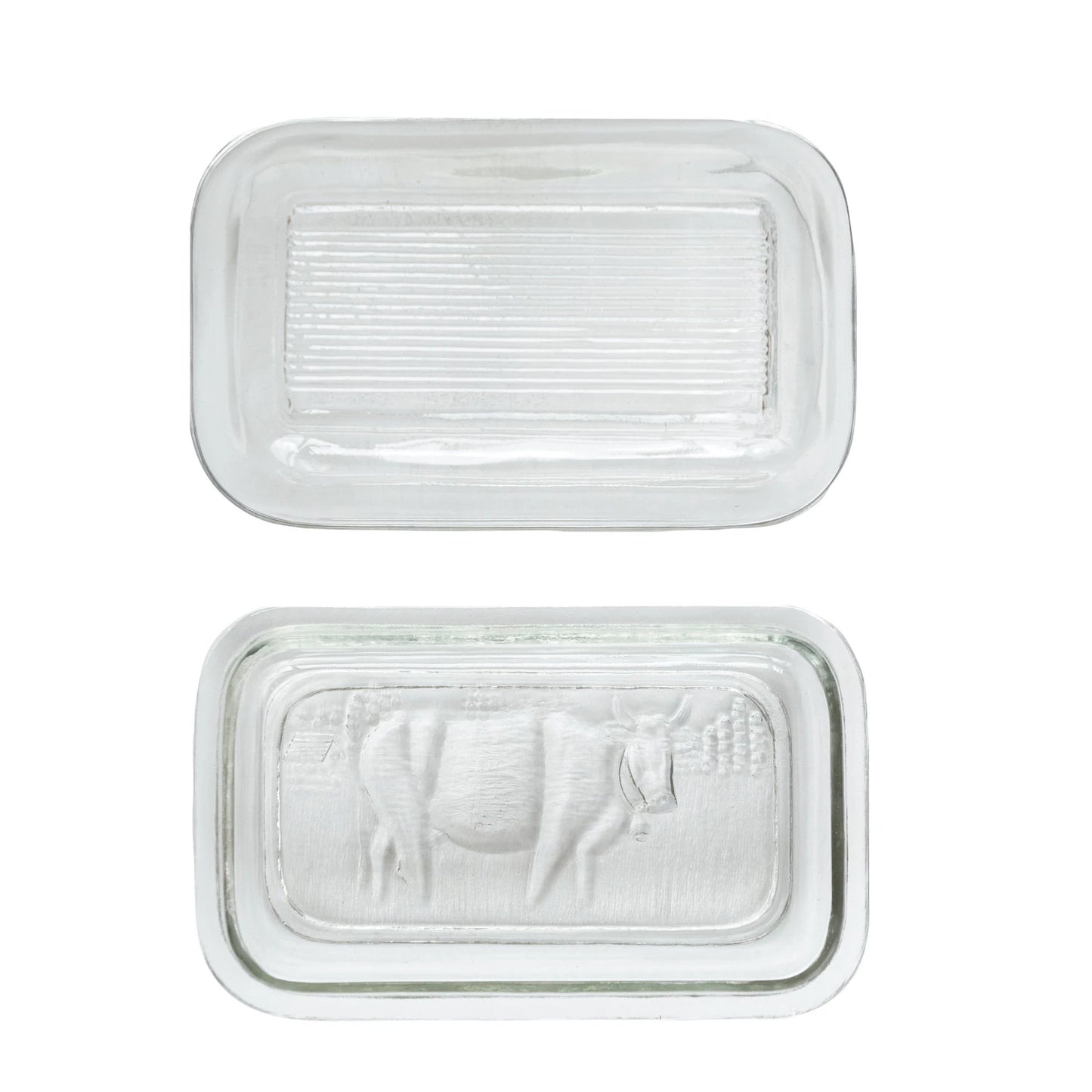 Glass Butter Dish with Lid