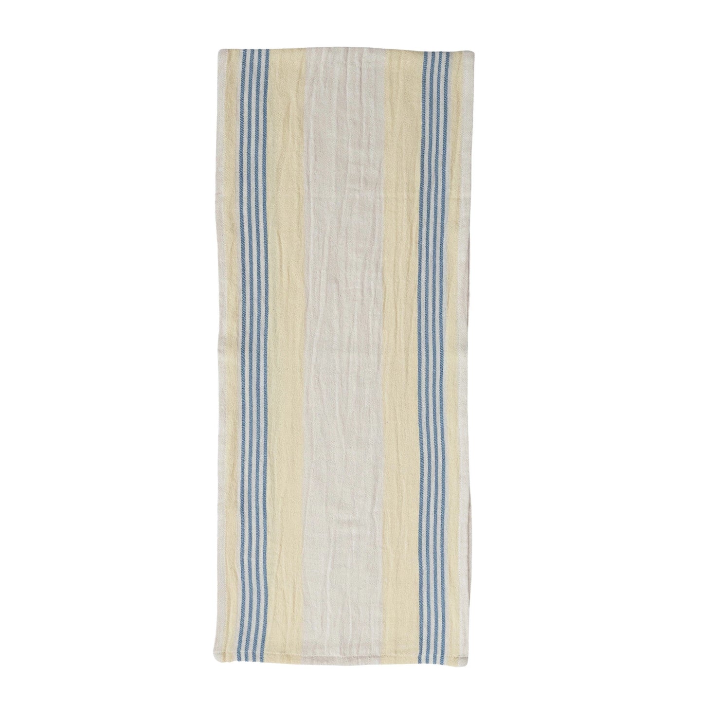 Woven Cotton Table Runner with Stripes