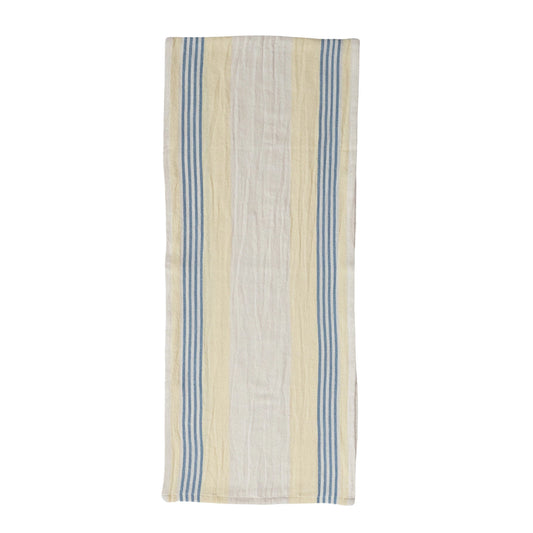 Woven Cotton Table Runner with Stripes