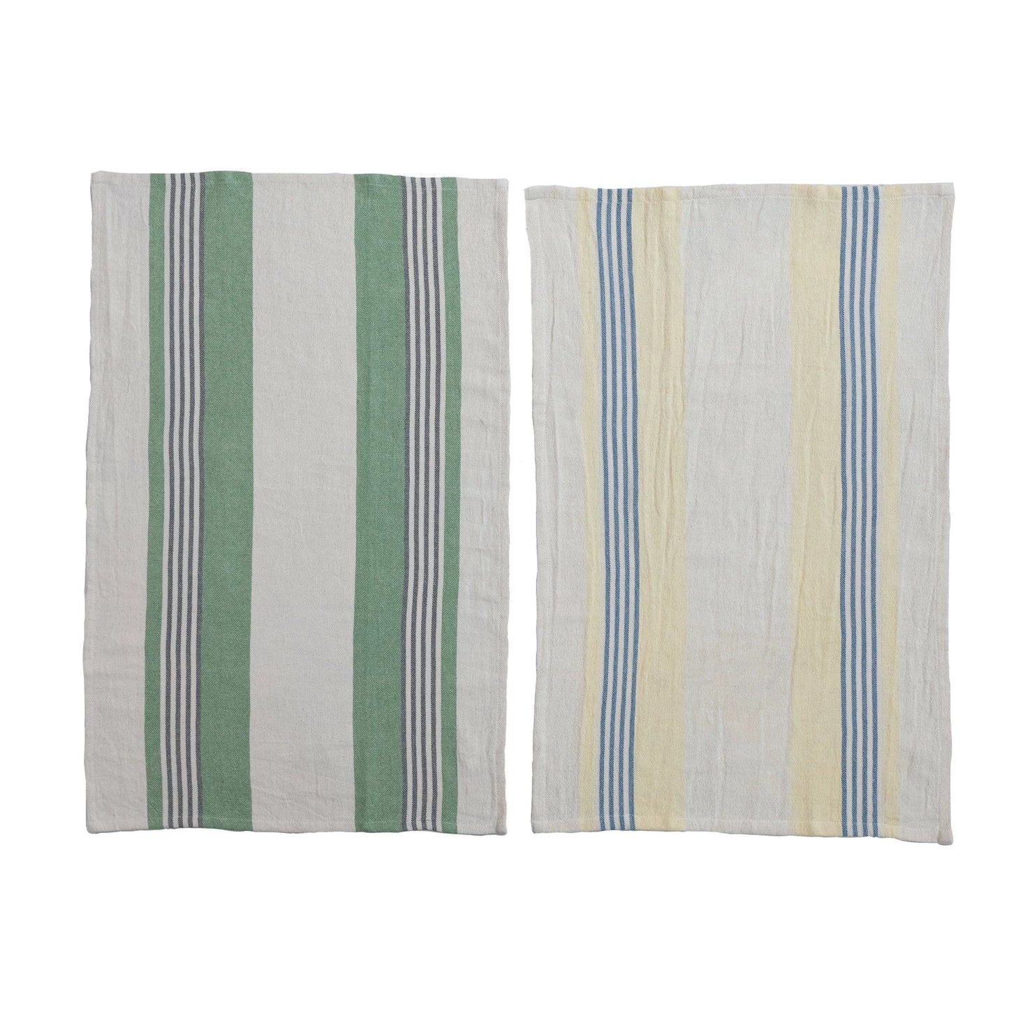 Woven Cotton Tea Towel with Stripes