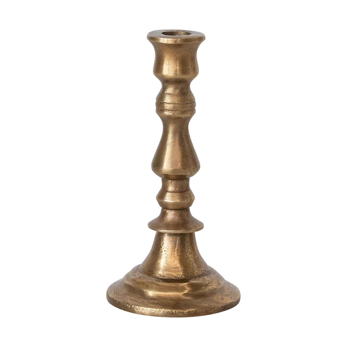 Aluminum Taper Holder - Antique Brass