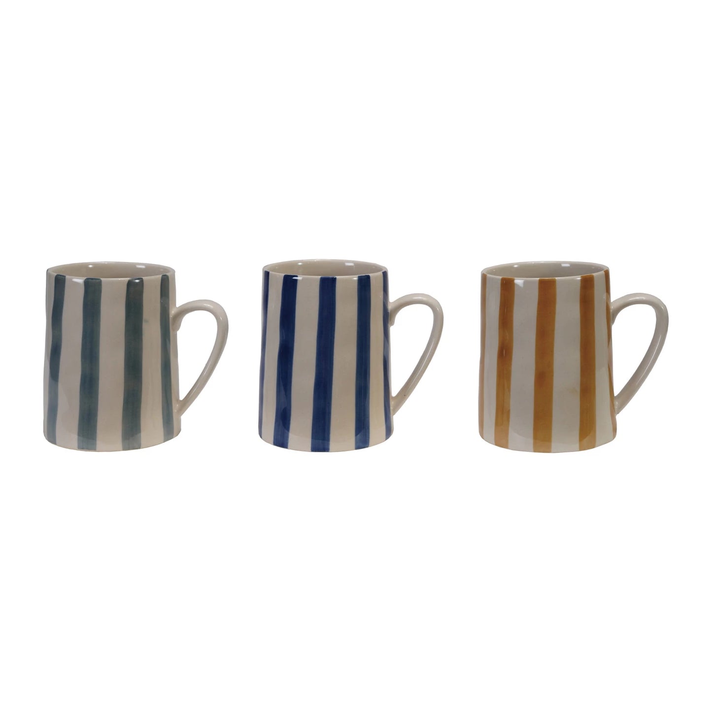 Hand-Painted Stoneware Mug - 14oz.