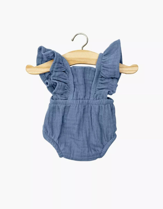 Minikane - Lou Retro Romper - Denim Gauze