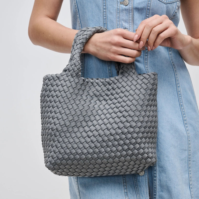 Sky's The Limit - Small Woven Neoprene Crossbody - Gray