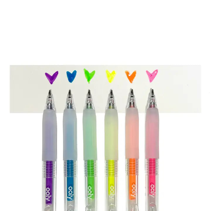 Ooly - Jelly Gloss: Neon Multi-Surface Deco. Gel Pens - Set of 6