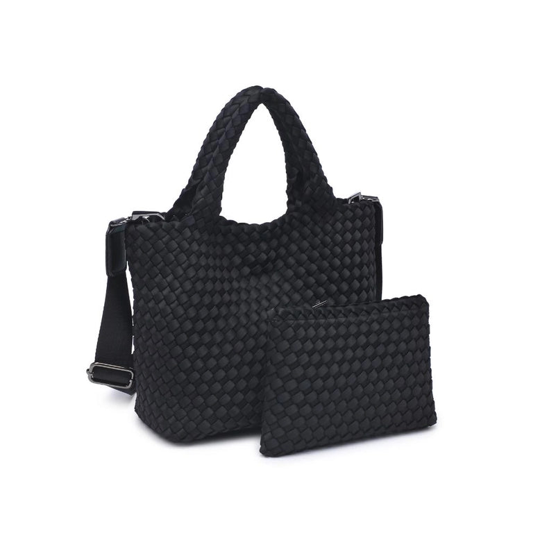 Sky's The Limit - Small Woven Neoprene Crossbody - Black