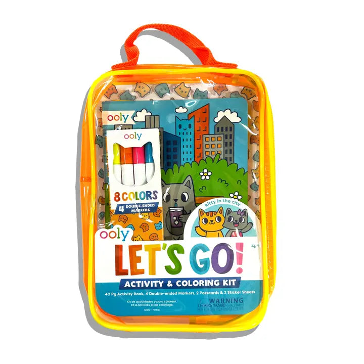 Ooly - Let's Go!: Activity & Coloring Kit - Kitty In The City