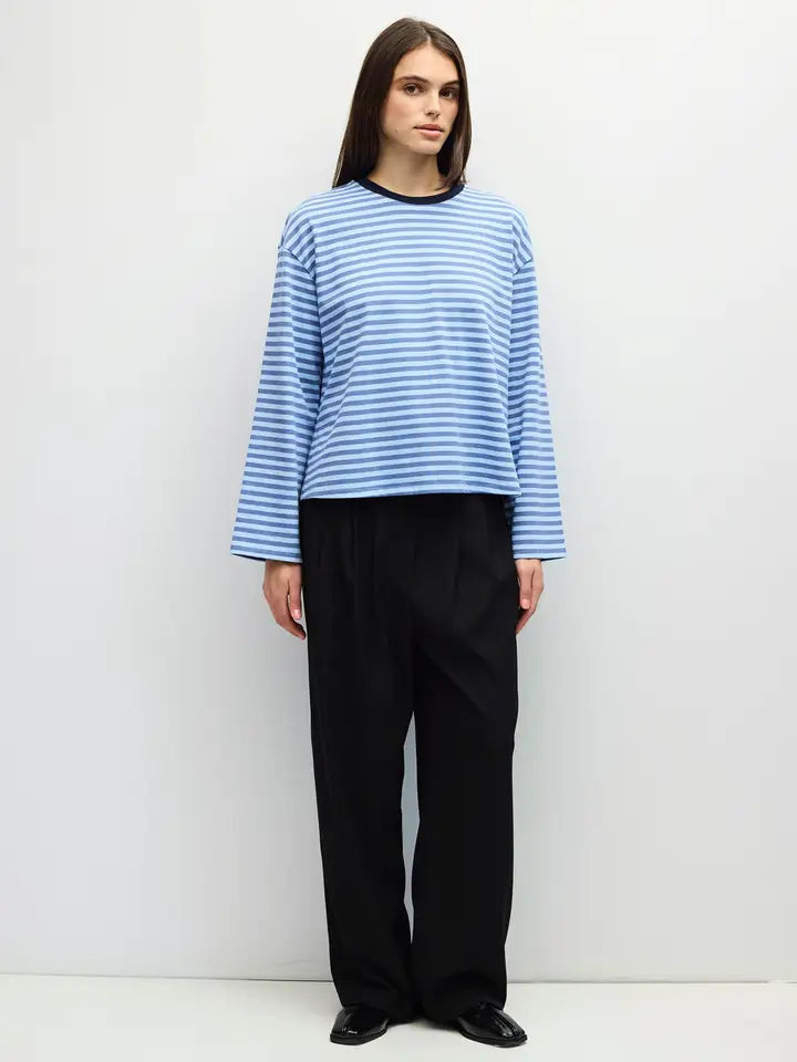 Striped Long Sleeve- Navy