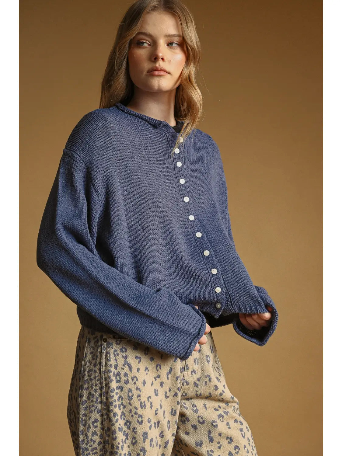 Button Front Cardigan - Nightfall