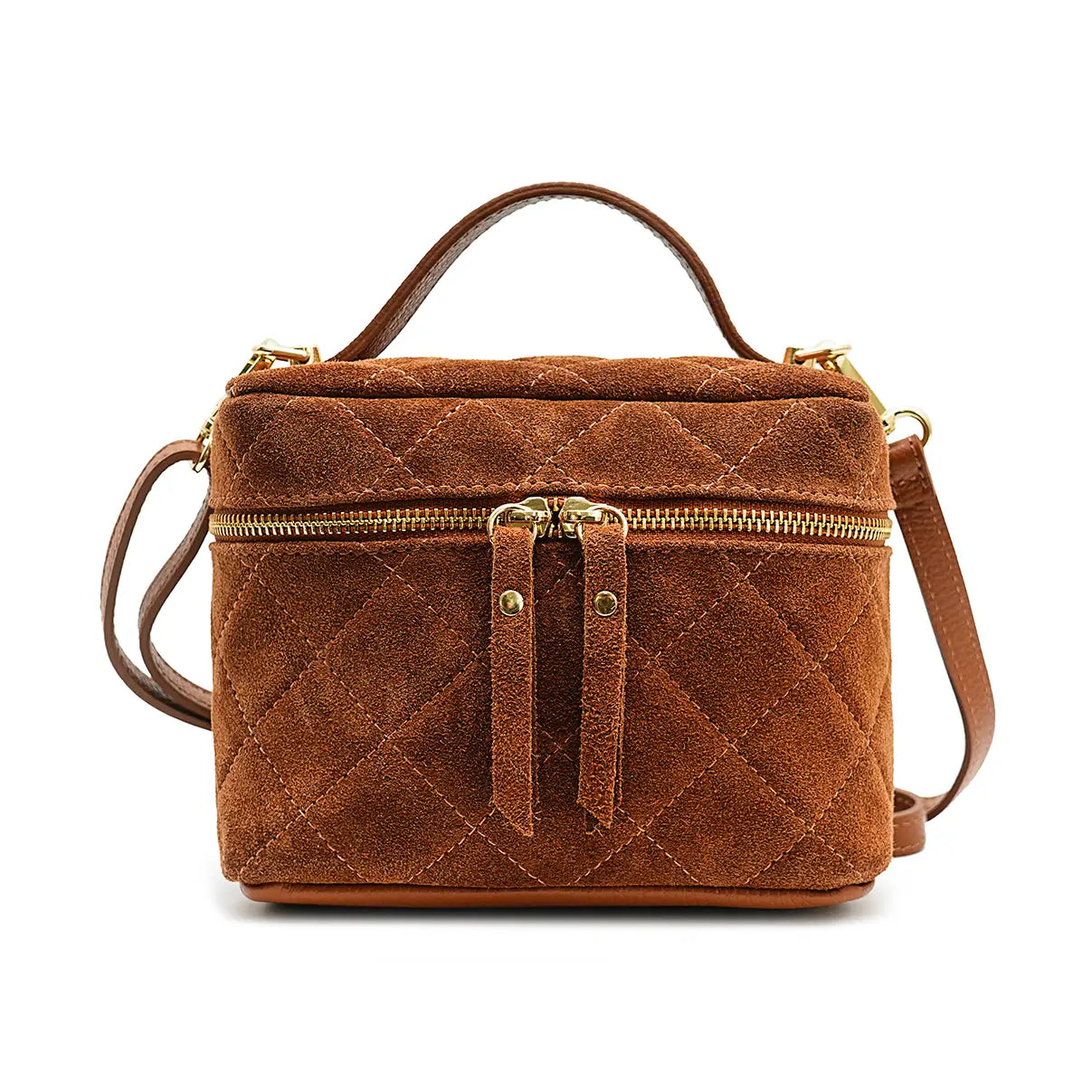 Elita Suede Bag - Camel