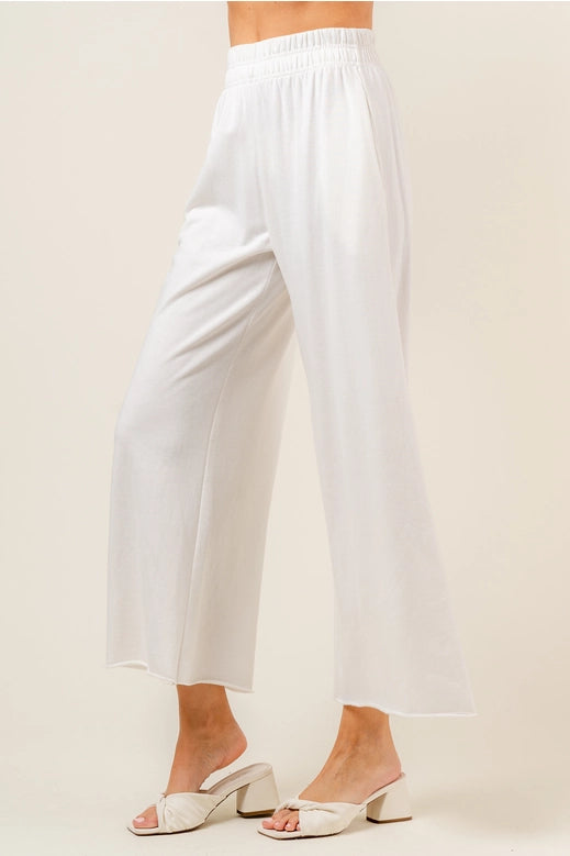 Raglan French Terry Top + Pant Set - White