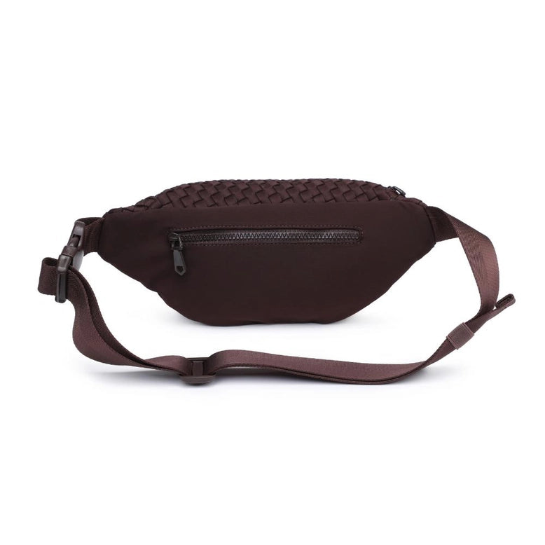 Sol and Selene: Aim High - Woven Neoprene Belt Bag - Chocolate